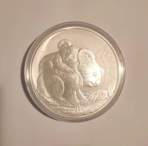 Masívna strieborná investičná minca Koala Austrália 2023 1 kg, rýdzosť 999.9, veľký rozmer