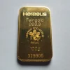 Zlatá tehlička Heraeus 100g investičné zlato, rýdzosť 999.9, nemecká LBMA rafinéria