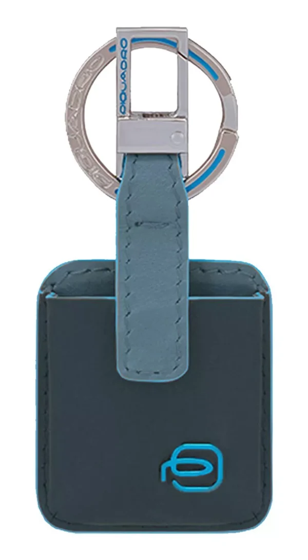 PIQUADRO Blue Square Kľúčenka kožená zelená sivá s detailom CONNEQU