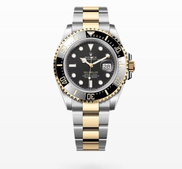 Luxusné potápačské hodinky Rolex Sea-Dweller 43 mm 126603 Rolesor (oceľ a zlato), keramická luneta